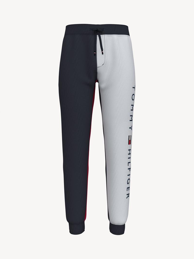 Férfi Tommy Hilfiger Essential colorblock Jogger Nadrág Kék | HU 1128EBC